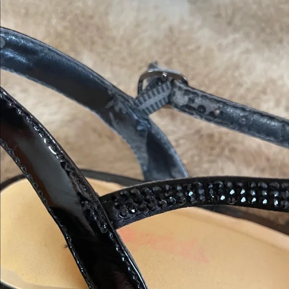 Vintage Vibe Boudoir Glam Black Sparkly Costume Heels – 8.5 Kitten Heel, 2.5” - Picture 11 of 13